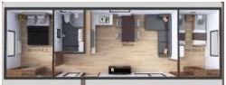 casa móvel OPTIMA 3,5x10 35m² visualização<br />
