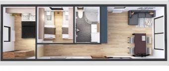 casa móvel OPTIMA 3,5x10 35m² visualização
