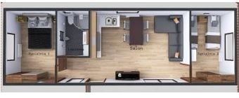 Casa Móvel FAMILY 4x12 48m² Planta com Visualização